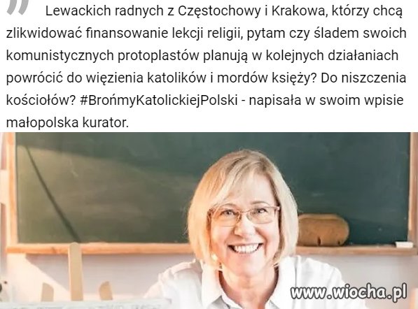 A co ta fanatyczka ma do powiedzenia