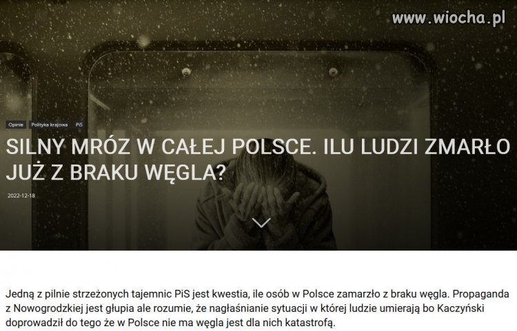 MRÓZ zabił już 96 OSÓB. Minionej doby ZAMARZŁO 8 osób