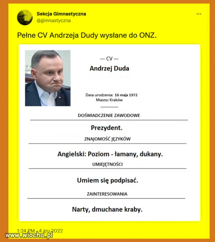 Najbardziej zbyteczny człowiek wśród żywych.