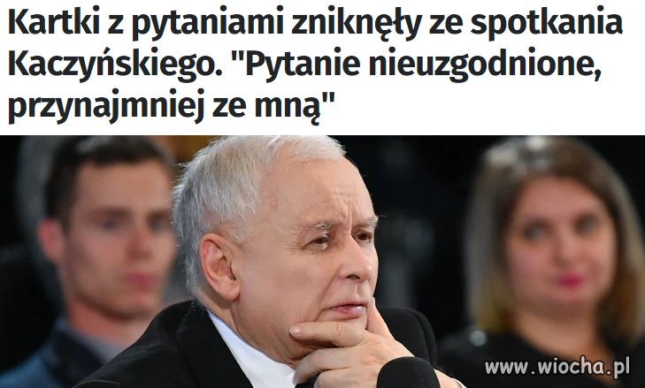 A tak na wypadek debaty z Tuskiem