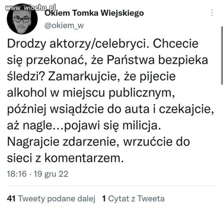 Bezpieka śledzi aktorów i celebrytów