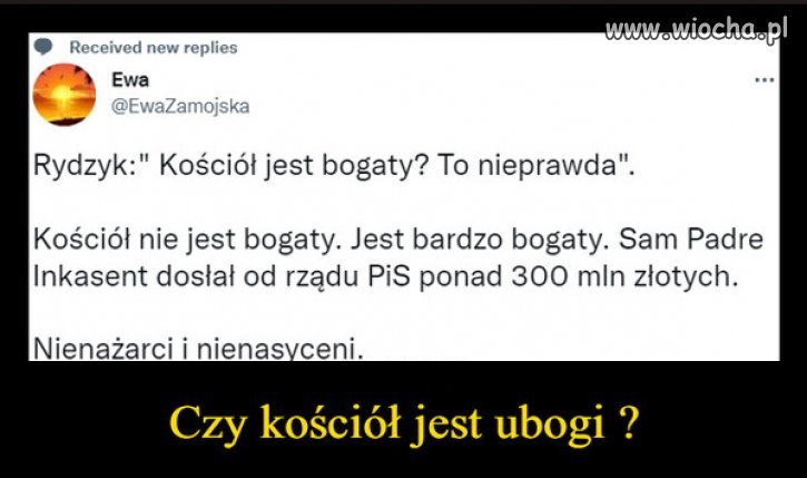Tak sekta kościoła razem z PiS okrada Polaków!