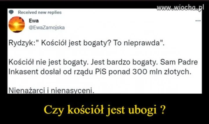 Tak sekta kościoła razem z PiS okrada Polaków!