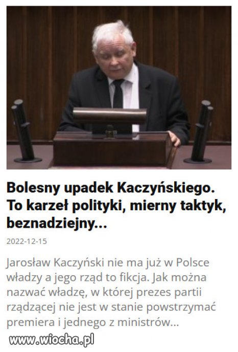 Kaczyński nie jest już w stanie zrobić nic.