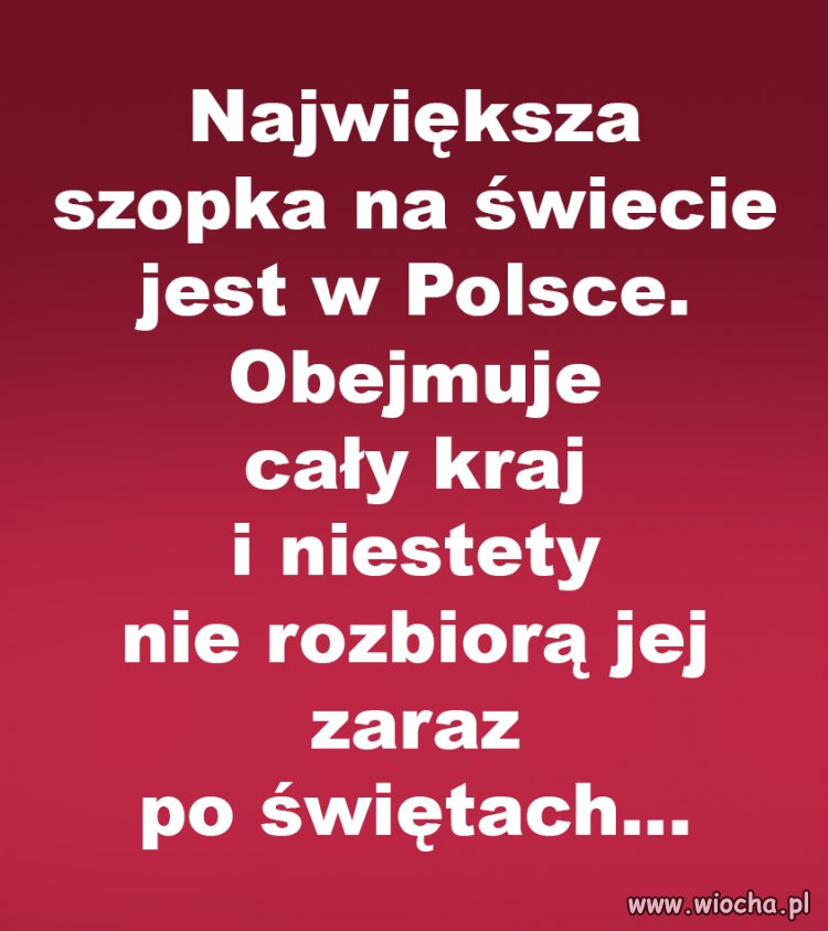 Oby udało się ją rozebrać przed następnymi świętami.