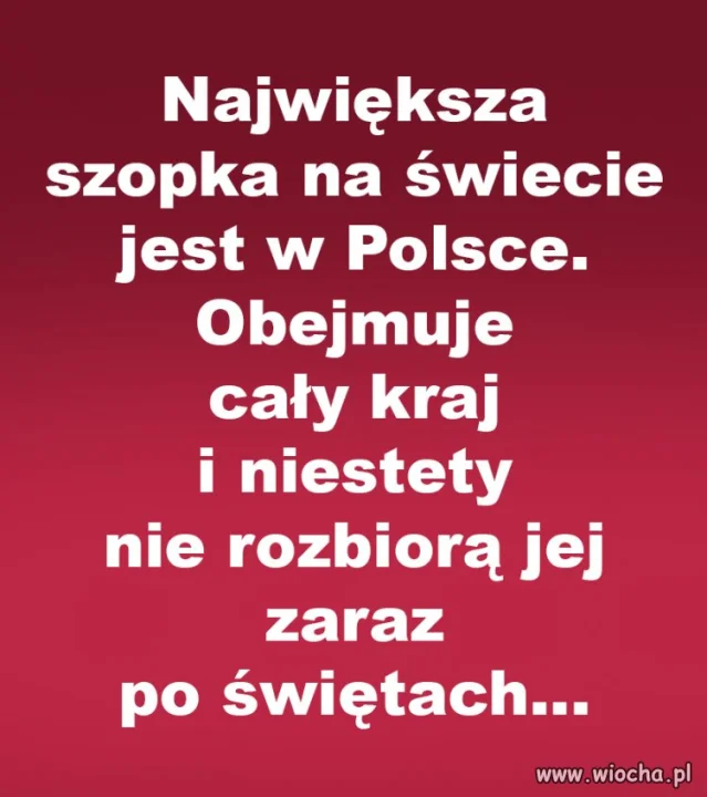 Oby udało się ją rozebrać przed następnymi świętami.