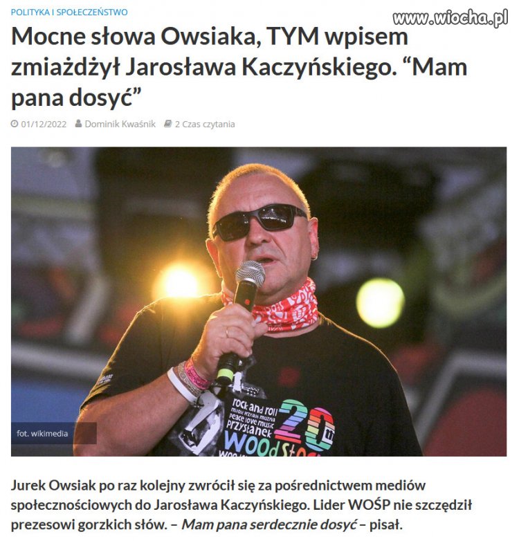 Nie tylko Owsiak...coraz więcej ludzi ma dosyć Kaczyńskiego!