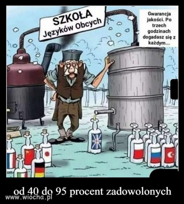 Alkohol rozwiązuje każdy język...