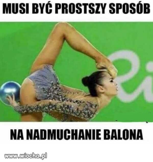 Dmuchanie balonika. 