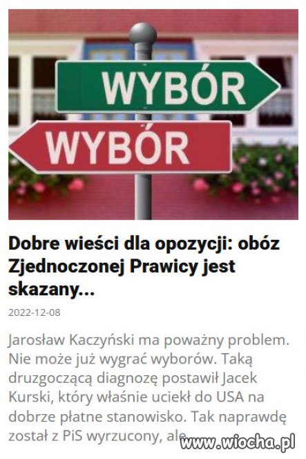 Czekamy z niecierpliwością jak bardzo Kaczyński przegra.