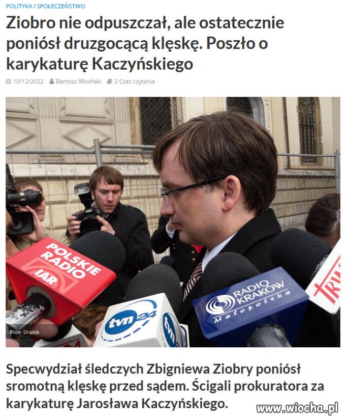 Los Ziobry wisi na włosku.  