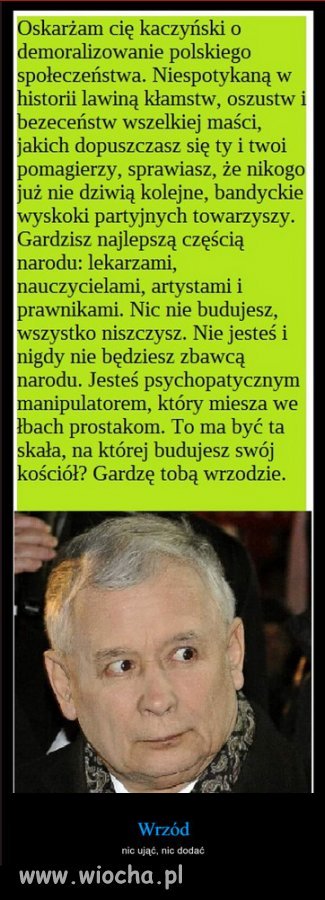 Wrzód na zdrowym ciele narodu, razem z sekta kościoła!