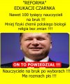 Koscioly puste, Czarnek chce zastapic nauczycieli klechami!