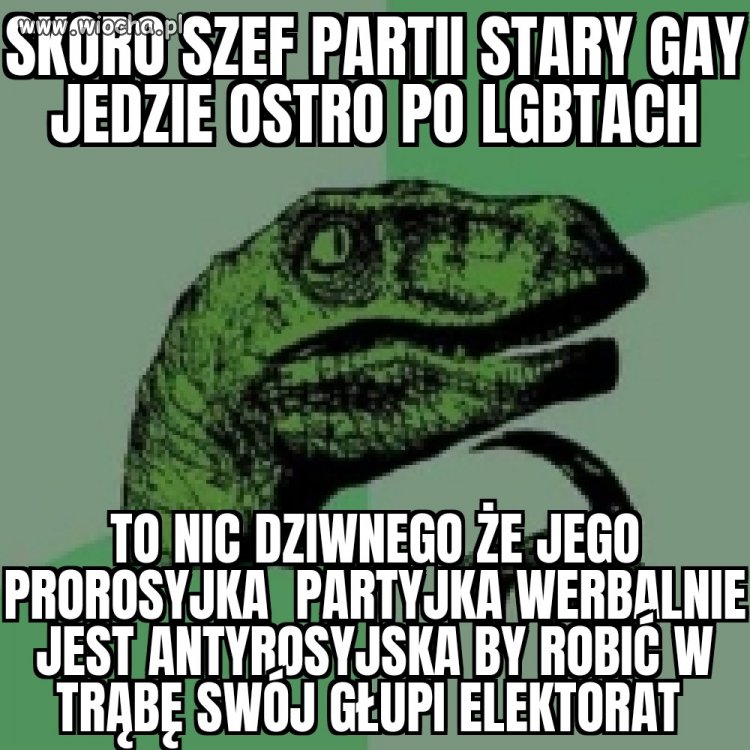 O ruskim pis się jego głupich...