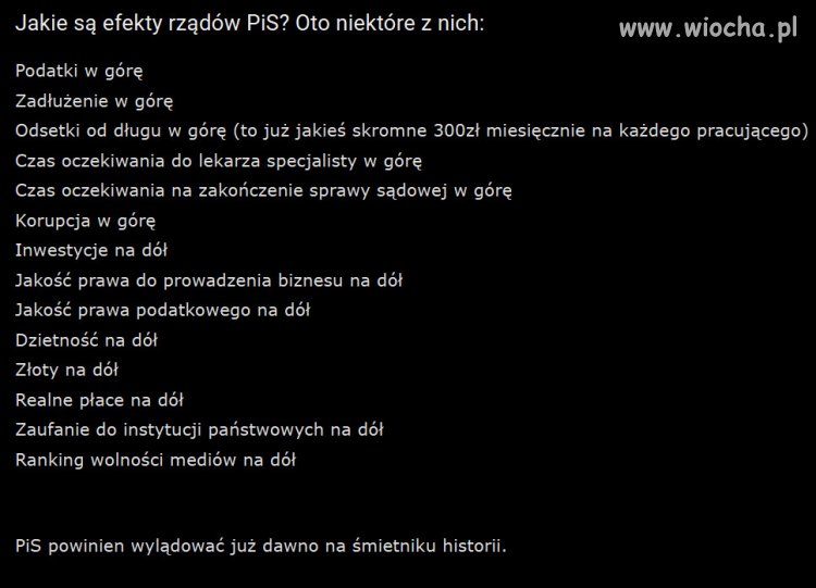 Oto "sukcesy" PiSu, po 7 latach rządów!