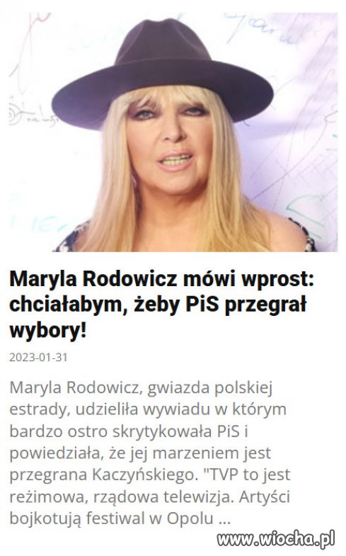 Słowa Rodowicz odbiły się szerokim echem w całym kraju. 