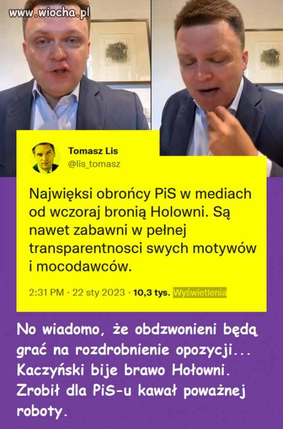 Hołownia to pisowski koń trojański