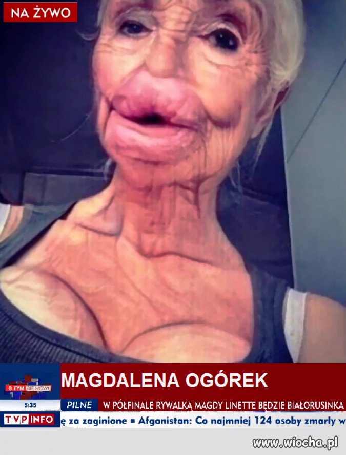 Ogórkowa w reżimowej z rana i bez makijażu