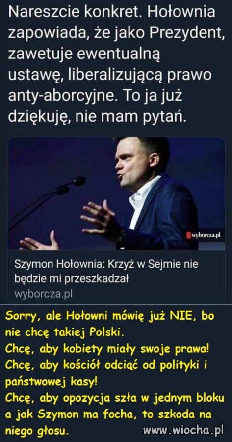 Hołownia to idiota