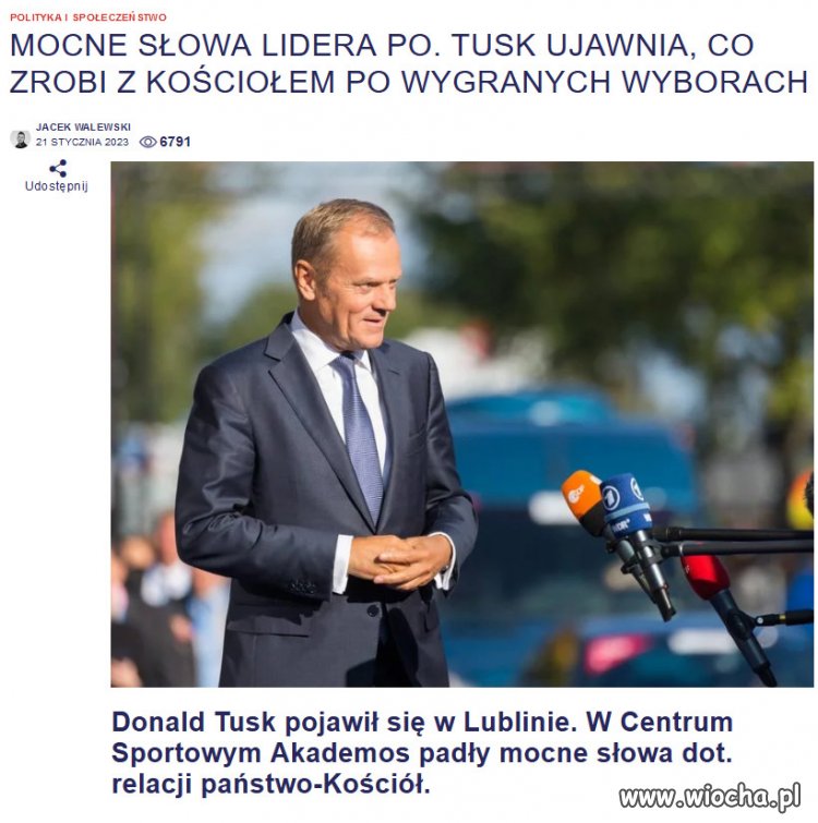 Konieczne jest oddzielenie Kościoła od państwa.