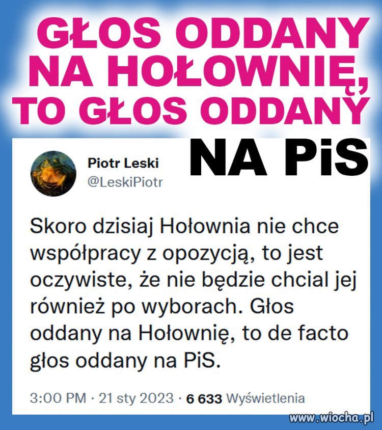 Dla mnie Hołownia nigdy nie był wiarygodny