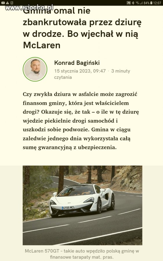 Może to kogoś nauczy, że dziury na drodze  należy...