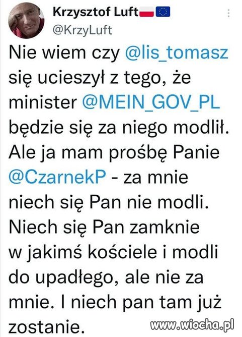 Najlepsze miejsce dla Czarnka, to ciemny koscioł..