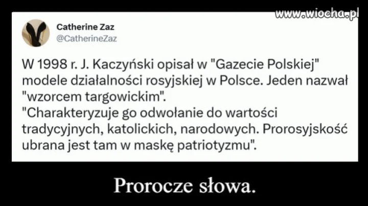 Kaczyński dużo mówił, żeby dorwać się do władzy...