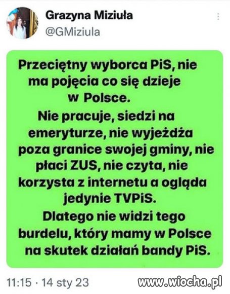 Typowy reprezentant Żelaznego Elektoratu PiSu!