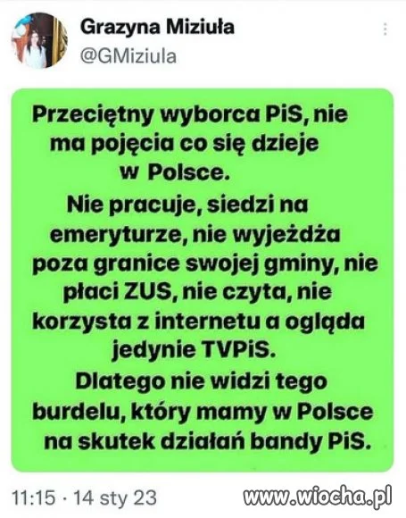 Typowy reprezentant Żelaznego Elektoratu PiSu!