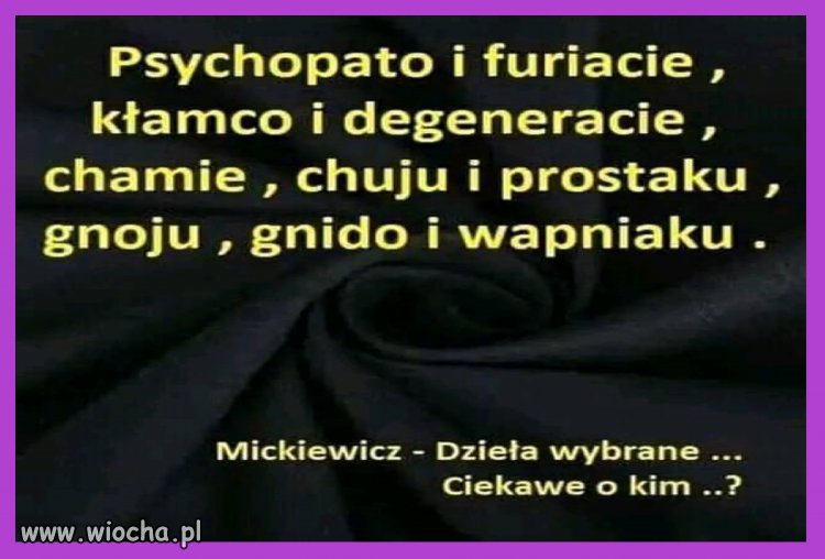 Słowa to jakie prorocze;  JAKBY JASNOWIDZ...