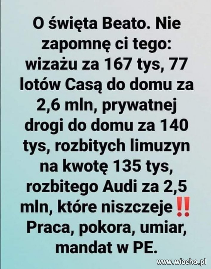Broszka na pewno tego nie pamięta .Jej się to po prostu należało
