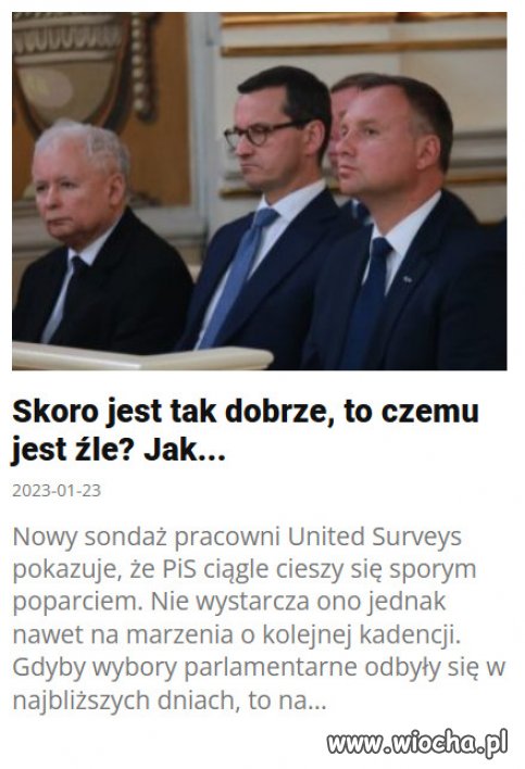 Propaganda PiSu, coraz dalej od rzeczywistości...