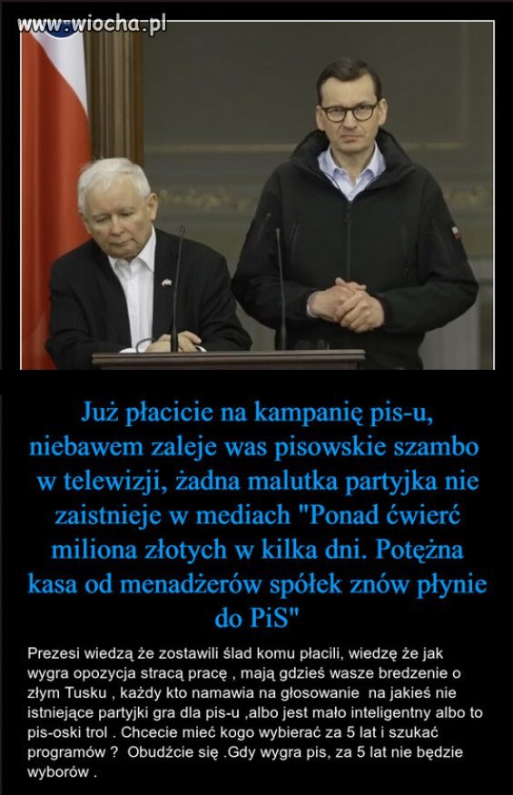 Ściągają kasę na wybory od firm państwowych.
