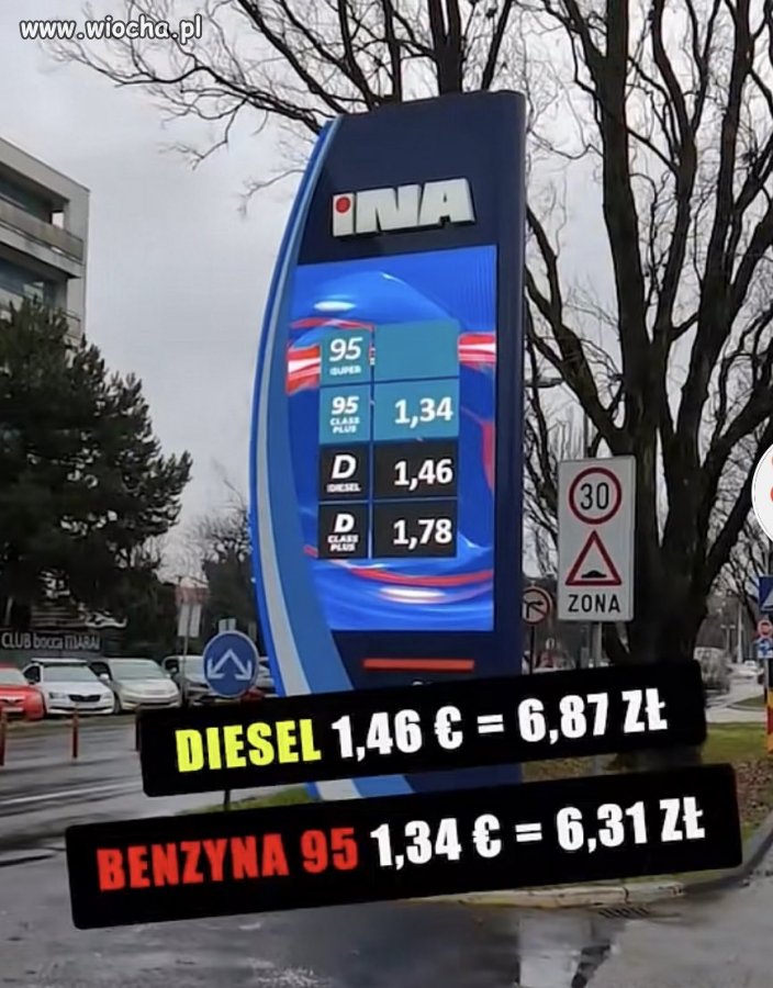 Ceny paliwa w Chorwacji a tam jest Euro!
