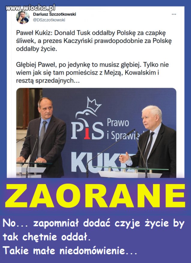 Szmata włazi w zad kaczemu chu#owi