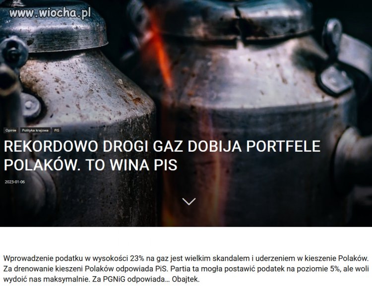 Obajtek siedzi oczywiście cicho w sprawie cen gazu.