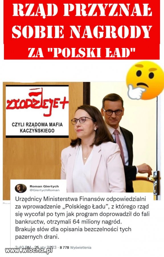 Prawie 64 mln zł nagród za pisowski niewypał
