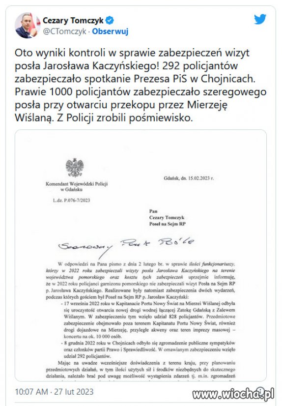 Polityka jak u Putina, to i ochrona jak u Putina..