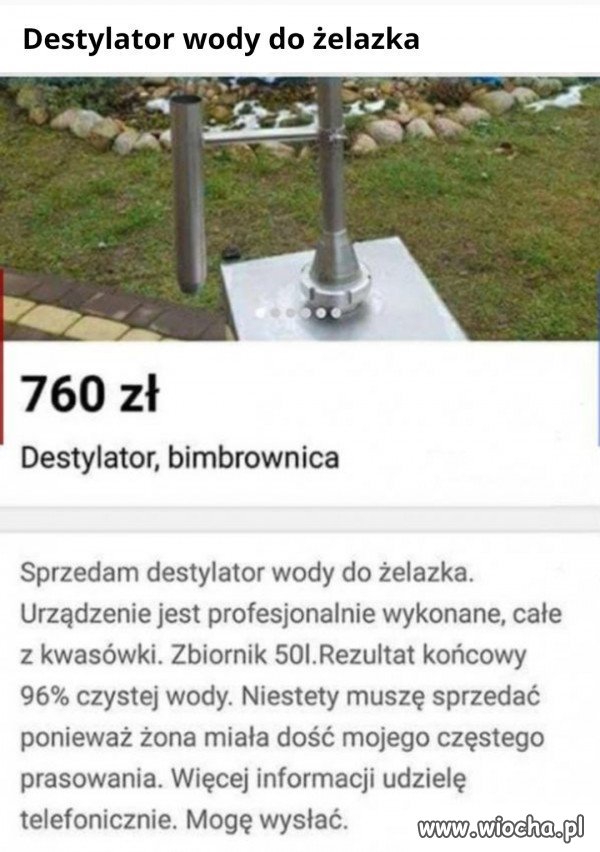 Destylator wody.