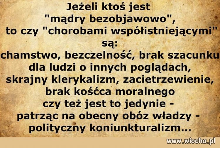 Pytanie o mądrego bezobjawowo
