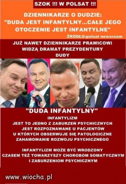 Cenzura puściła przez nieuwagę "Duda jest infantylny 