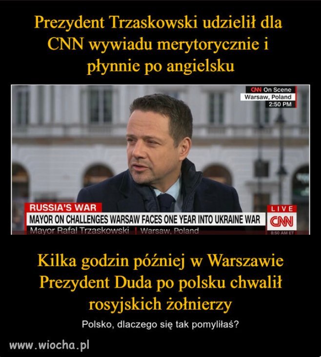 Podobno Trzaskowski przegrał z Duda w wyborach...