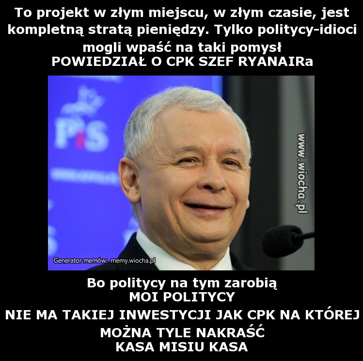To projekt w złym miejscu, w złym czasie, jest