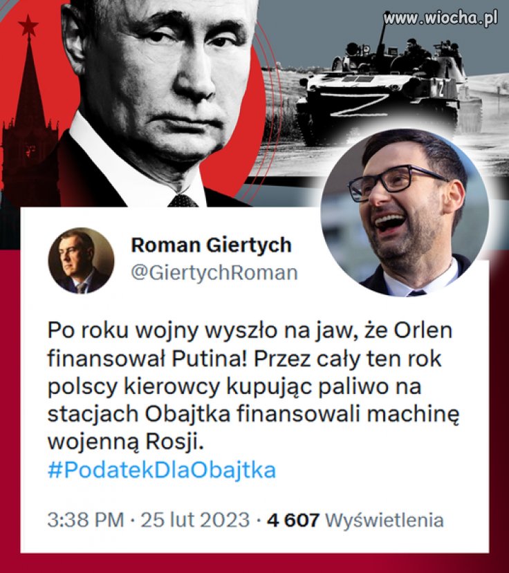 Obajtek masz krew na rękach ty brudna pało