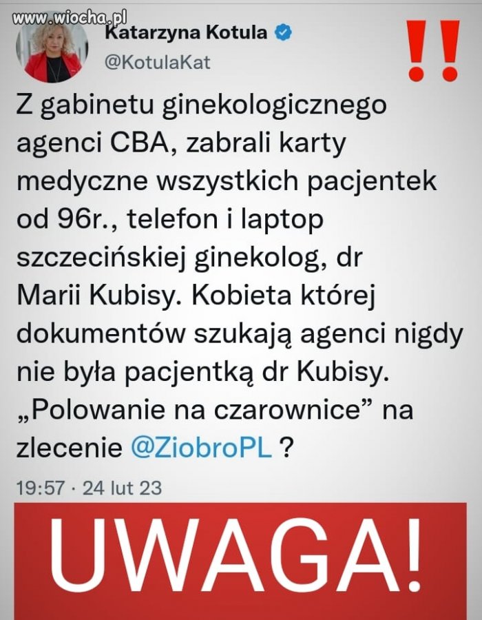 Siepacze PiS jak irańscy ajatollahowie prześladują lekarzy ginekologów.