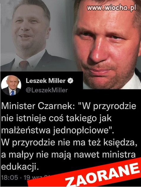 I ktoś taki jest ministrem szkolnictwa...