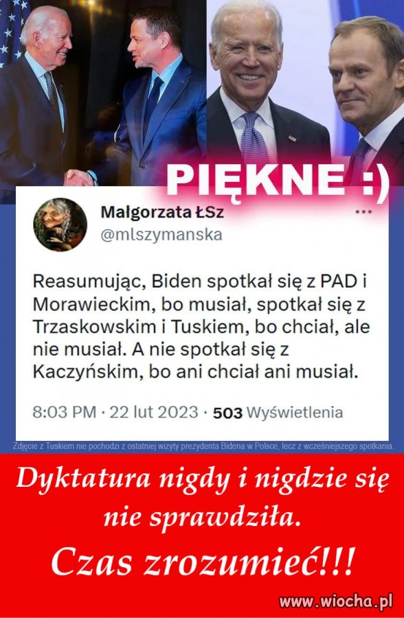 Nie mógł się zniżyć do takiego poziomu, co by świat powiedział