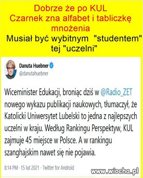 KUL to wylęgarnia debili, sekty kościoła...