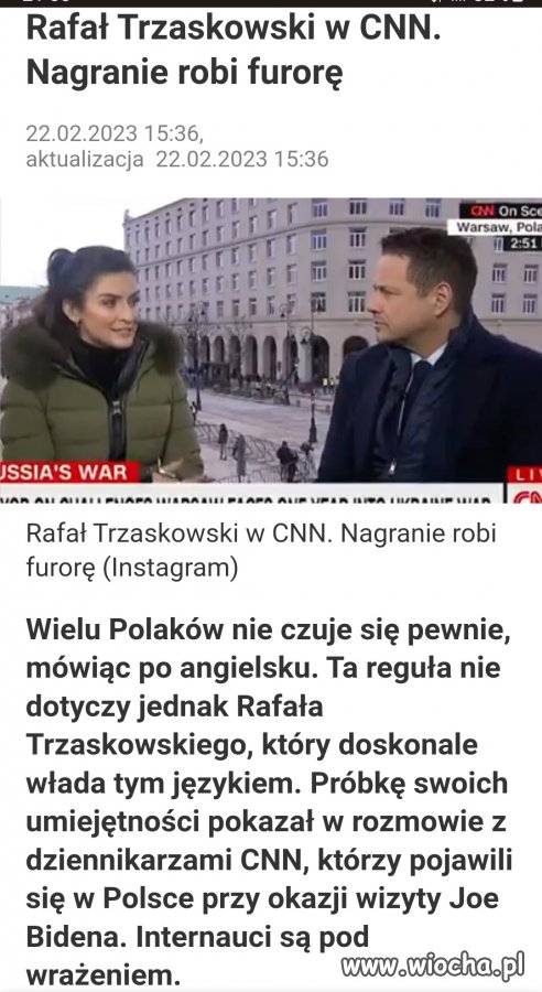 Piękna płynna angielszczyzna.